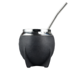 Mate šolja kožna 280 ml + filter slamčica