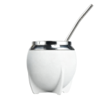 Mate šolja kožna 280 ml + filter slamčica