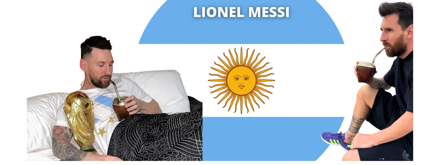 Lionel Messi pije yerba mate čaj iz kalabaša sa bombiljom